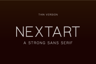 Elevate Your Brand with Nextart Outline Thin Typeface