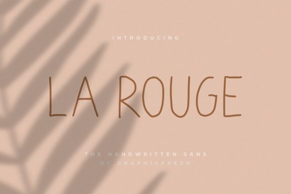 La Rouge: A Delicate Sans Serif Font for Editorial Design
