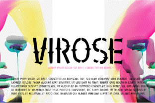 Virose: A Quirky Sans Serif Font for Editorial Design
